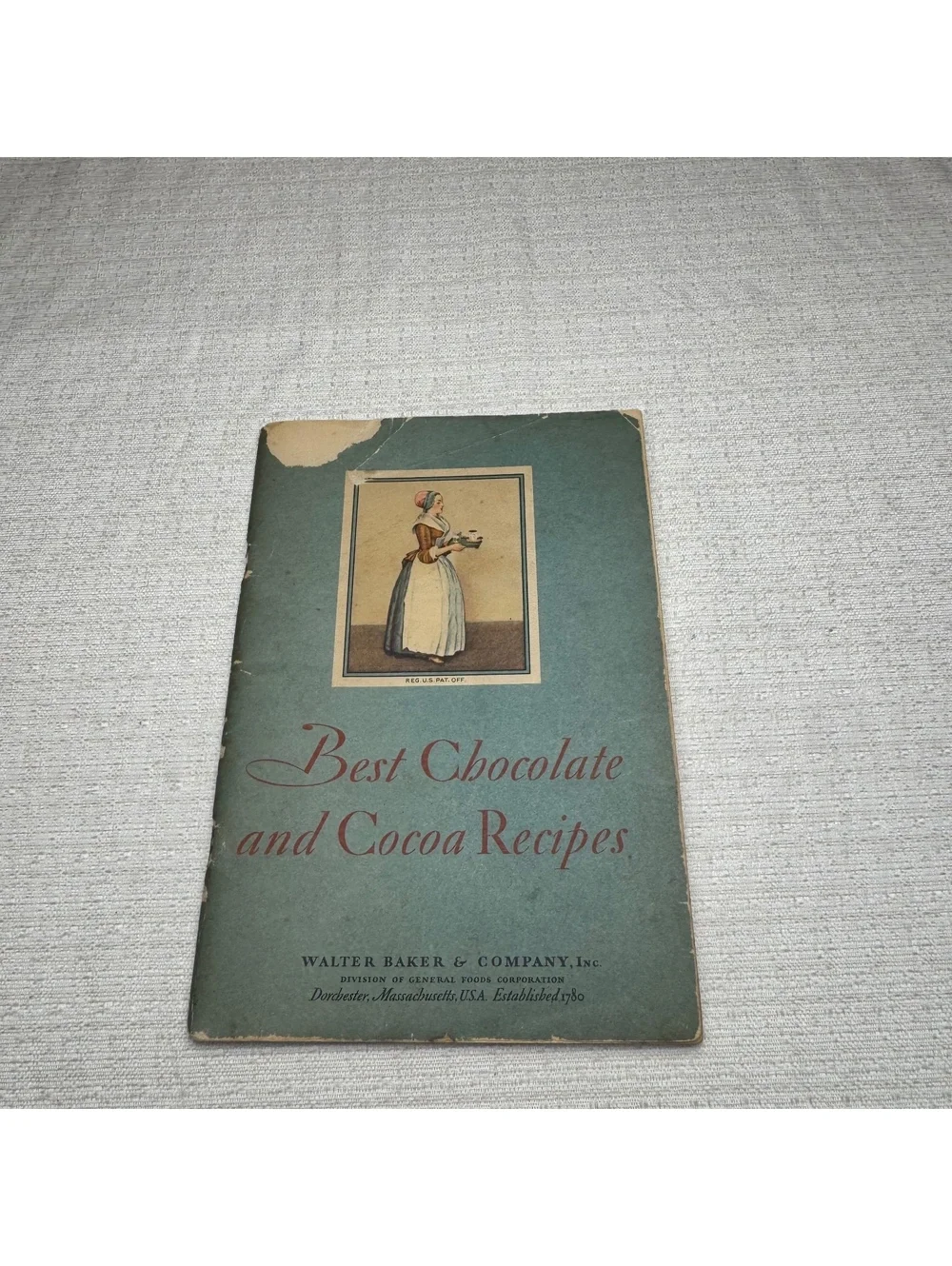 Vintage 1931 Walter Baker Best Chocolate and Cocoa Recipes Cookbook